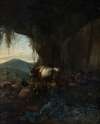 A Shepherd and Cattle in a Cave