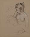 Female nude study for ‘The Lament for Icarus’
