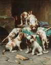 Beagle Puppies Feasting