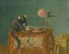 A Marmoset Taking Sweets On A Painted Commode
