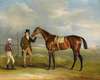 The Marquis Of Cleveland’s Chorister, Winner Of The 1831 St. Leger, Held By His Trainer John Smith, With Jockey John Bartham Day, At Doncaster