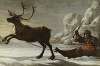 Reindeer with a sledge