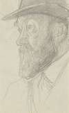 Portret van de beeldhouwer Lambertus Zijl