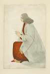 Man in long robe, kneeling with hands in prayer position, 1461