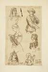 Six half length studies of various figures, male and female, and a child