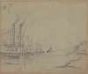 Gunboats on the Cumberland River, near Nashville [Tennessee], Carondolet in front