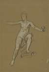 Study for the central figure of Anarchy holding a chalice