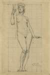 Nude study for figure of Architecture