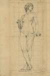 Nude study for figure of Botany