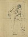 Nude study for figure of Music