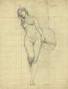 Nude study for figure of Painting