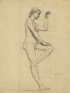 Nude study for figure of Physics