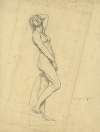 Study for statuette held by figure of Sculpture