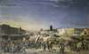 L’attaque du Louvre, le 29 juillet 1830, vue du Pont-Neuf.