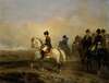 Keizer Napoleon I en zijn staf te paard