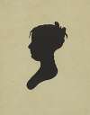 Silhouette of girl facing left, no. 1