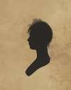 Silhouette of woman facing left, no. 1