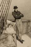 Couple on deck of ship