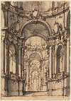 Design for a Stage Set; Interior of a Palace with Arcades