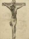 Etude pour un crucifix de bois sculpté Christ en croix