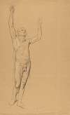 Nude Male with Raised Hands