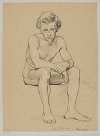 Sitting male nude