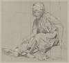 Sitting Woman in a Draped Robe