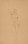 Study for a Female Nude with Her Right Hand Raised