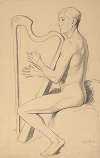 Study of a Nude Young Man Playing the Harp