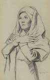 Study of a Young Woman in a Long Shawl, with Her Arms Crossed on her Chest