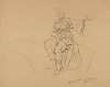Woman in a Draped Robe, on Horseback