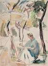 Aneri by the easel