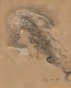 Head study for ‘The Cave of the Storm Nymphs’
