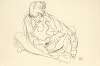 Sitzende mit gesenktem Kopf (Seated woman with bent head)