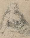 Portrait of an elderly woman holding a cat