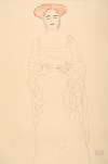 Lesende oder Singende von vorne (Reading or singing woman)