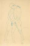Zwei Männerakte. Studie zu Athleten, (Two male acts. Study for the Athletes)