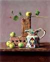 Apples, Fenton Vase & Bricks