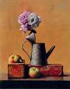 Tin Kettle, Flowers & Apples