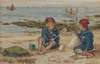 Two children on a beach