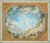 Design for a ceiling painted with clouds, trellises, and roses