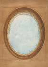 Design for a ceiling with trompe l’oeil balustrade and sky