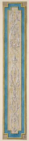 Design for a decorative panel painted in rococco style
