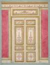 Design for double doors decorated in the rococco style