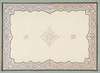 Design for the decoration of a ceiling with a border of strapwork and a central filagree medallion