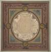 Design for the decoration of a ceiling with a trompe l’oeil painting of a coffered dome