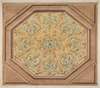 Design for the decoration of a hexagonal ceiling with rinceaux