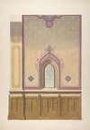 Design for the painted decoration of a wall pierced by an arched window