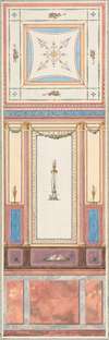 Design for Wall Paneling and Ceiling in Pompeiian Style, The Deepdene, Dorking, Surrey