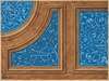 Partial design for wood panneling inlaid with painted panels